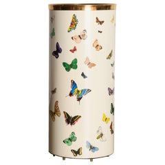 'Butterflies' Umbrella Stand by Piero Fornasetti, circa 1960s Italy, Signed 
