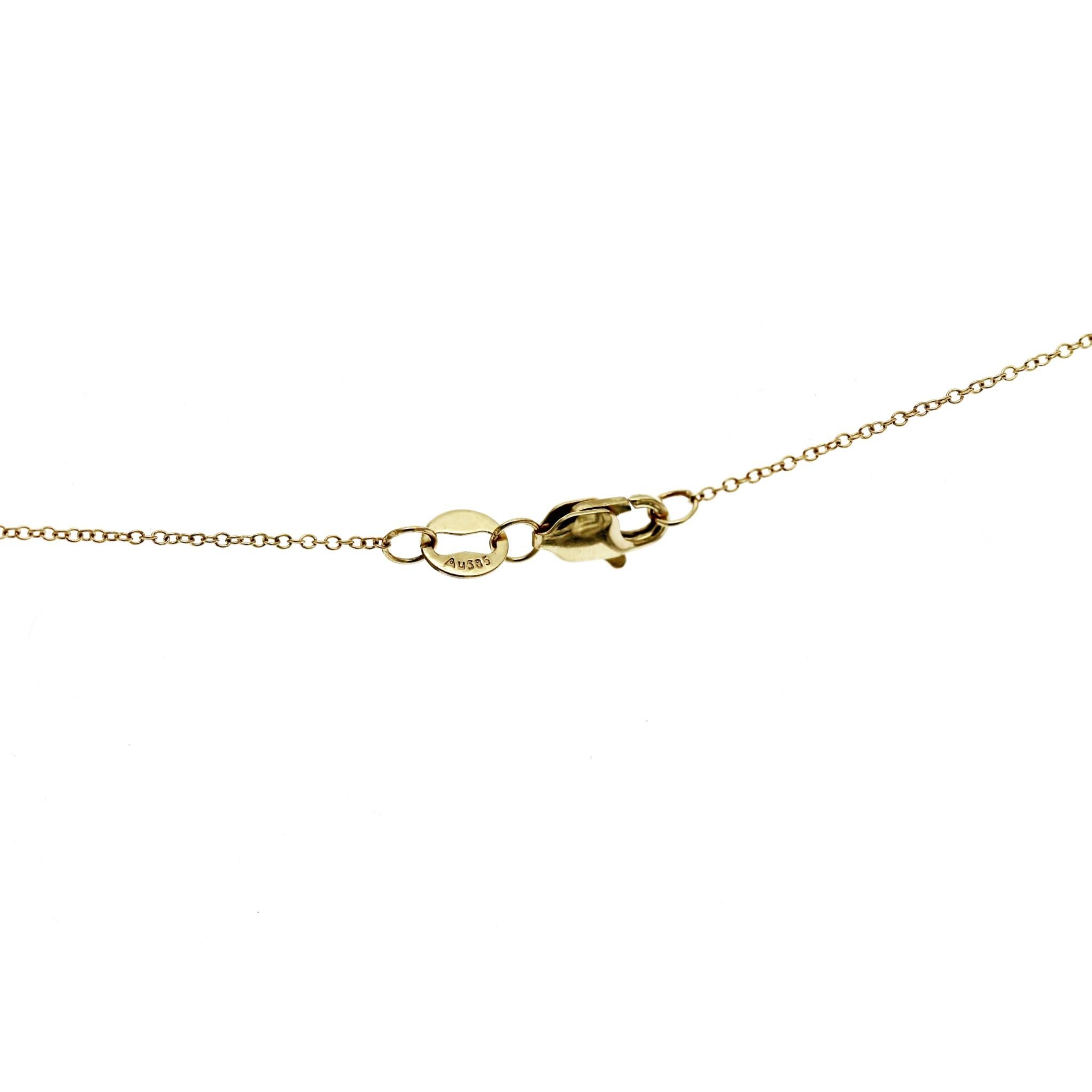 Collier Butterfly en or jaune 14K avec diamants baguettes et ronds de 0.65 CT Taille 16