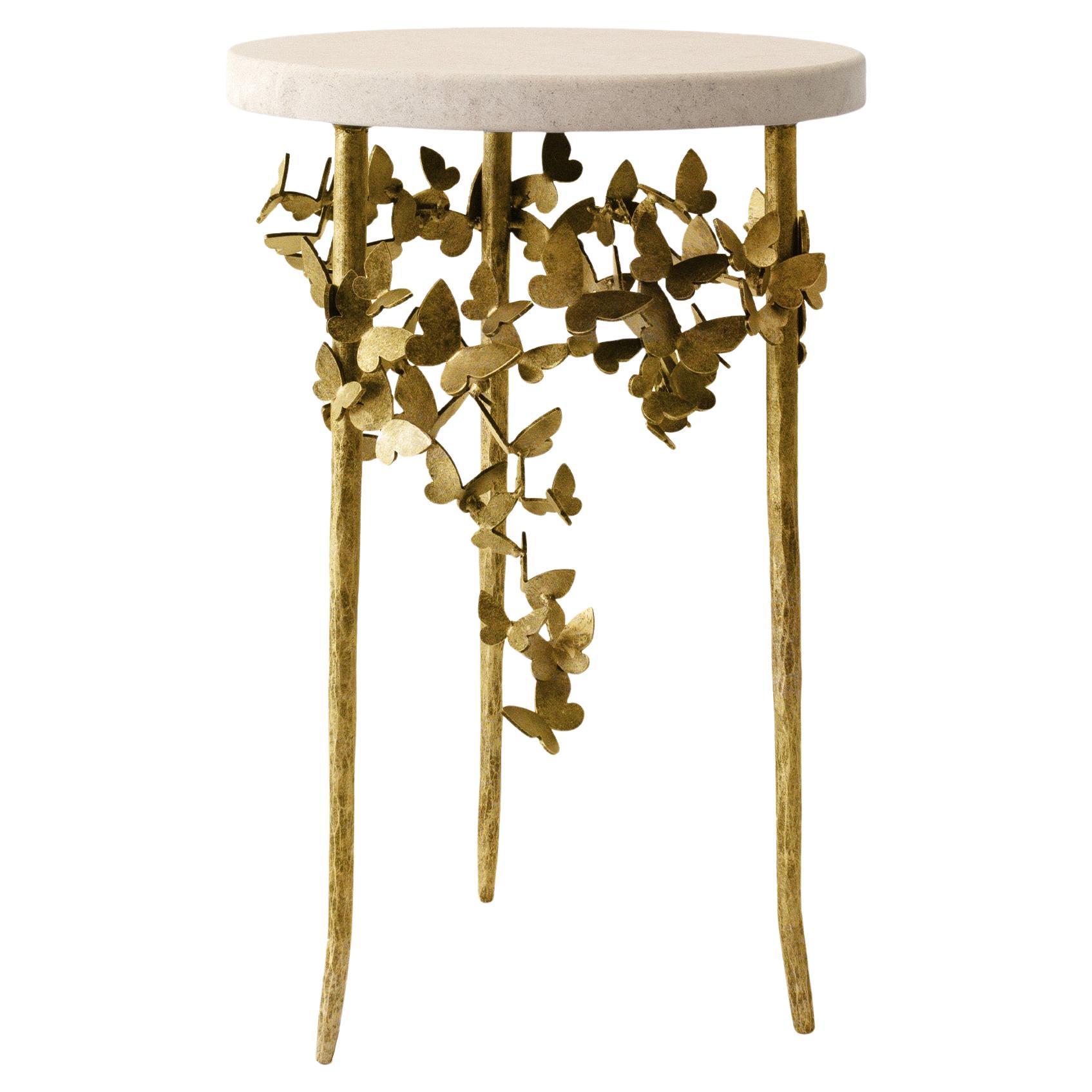 Tavolino Butterfly in oro Brilliante