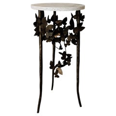 Butterfly Accent Table in Warm Black