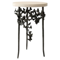 Butterfly Accent Table in Warm Black