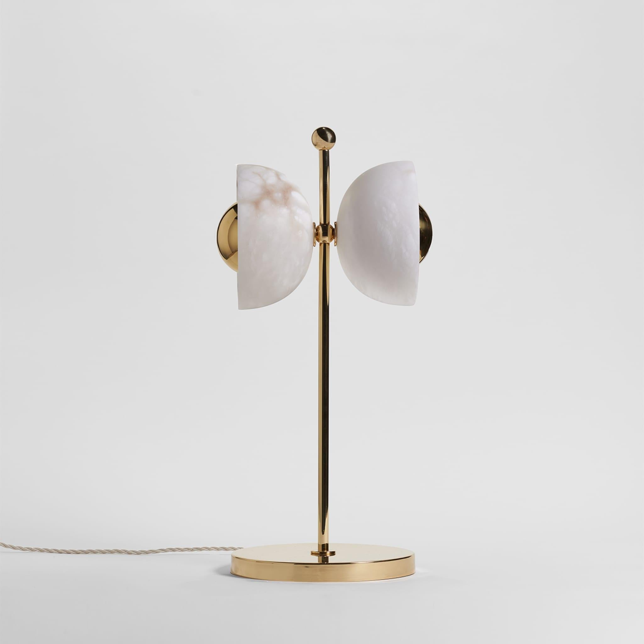 Italian Butterfly Alabaster Table Lamp For Sale