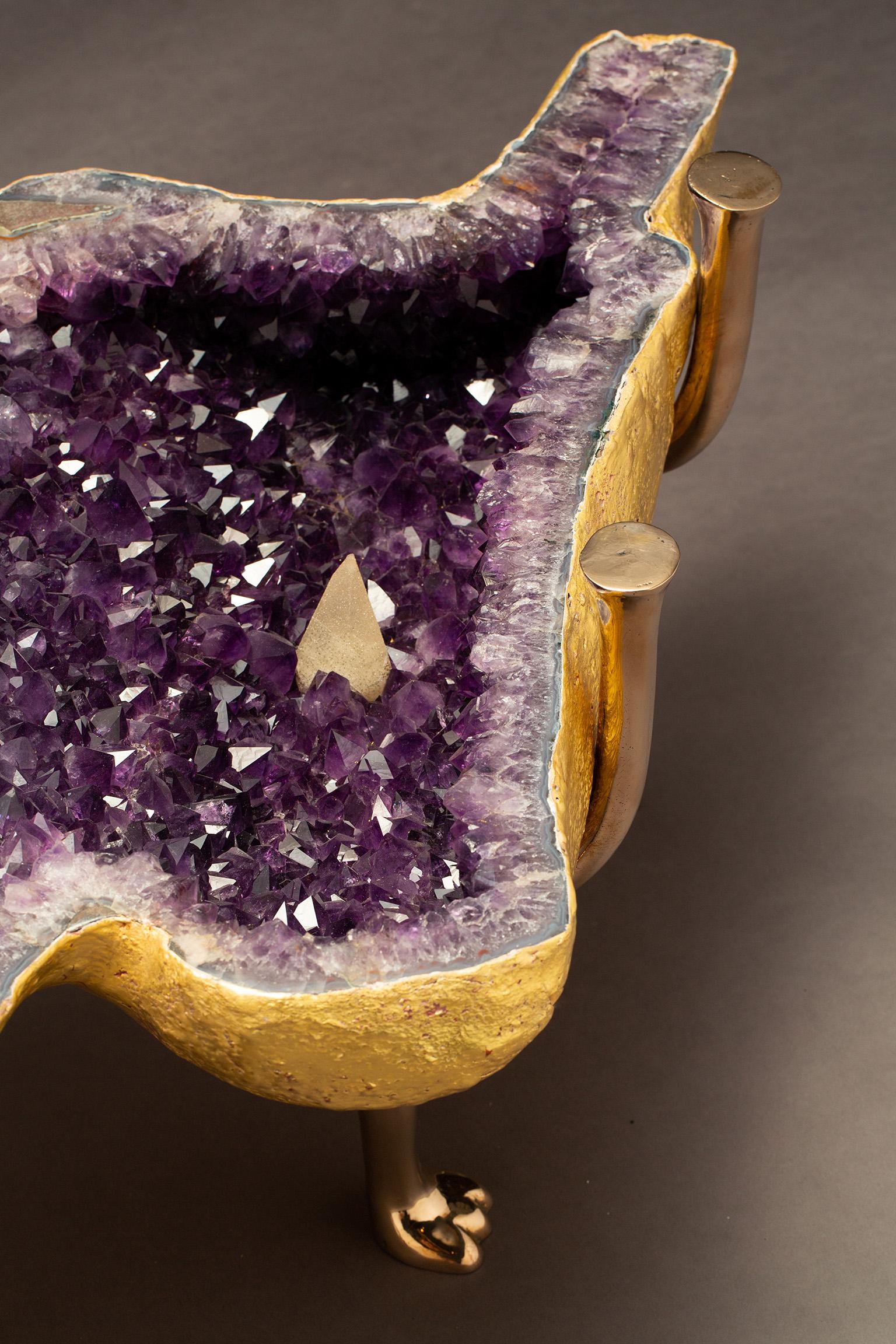 Butterfly Amethyst Geode Coffee Table 2