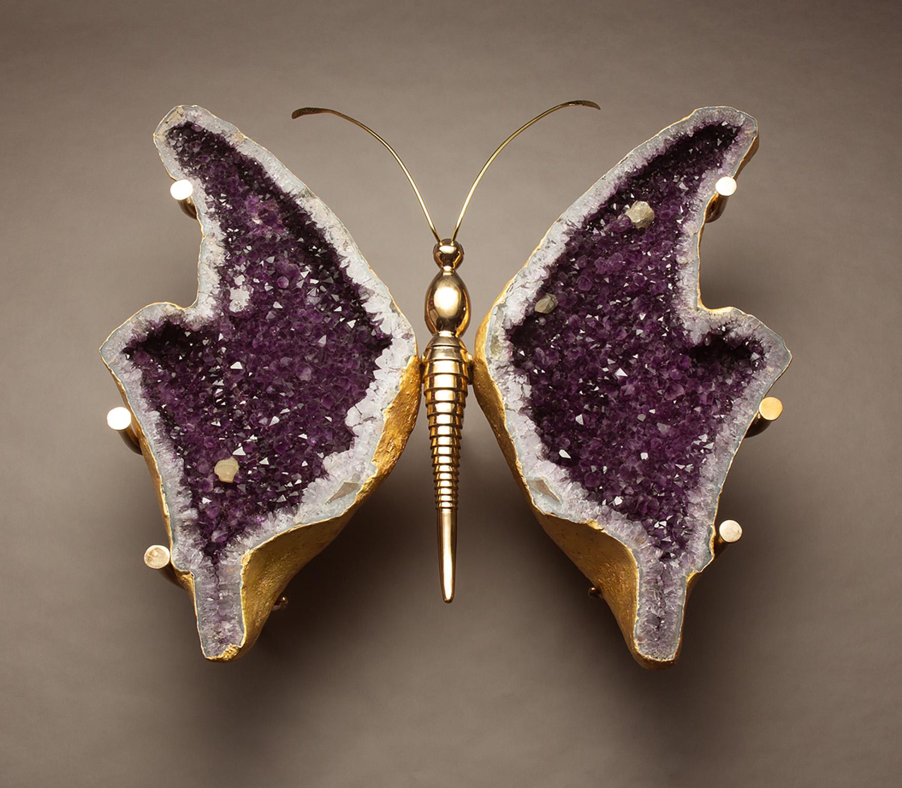 Butterfly Amethyst Geode Coffee Table 8