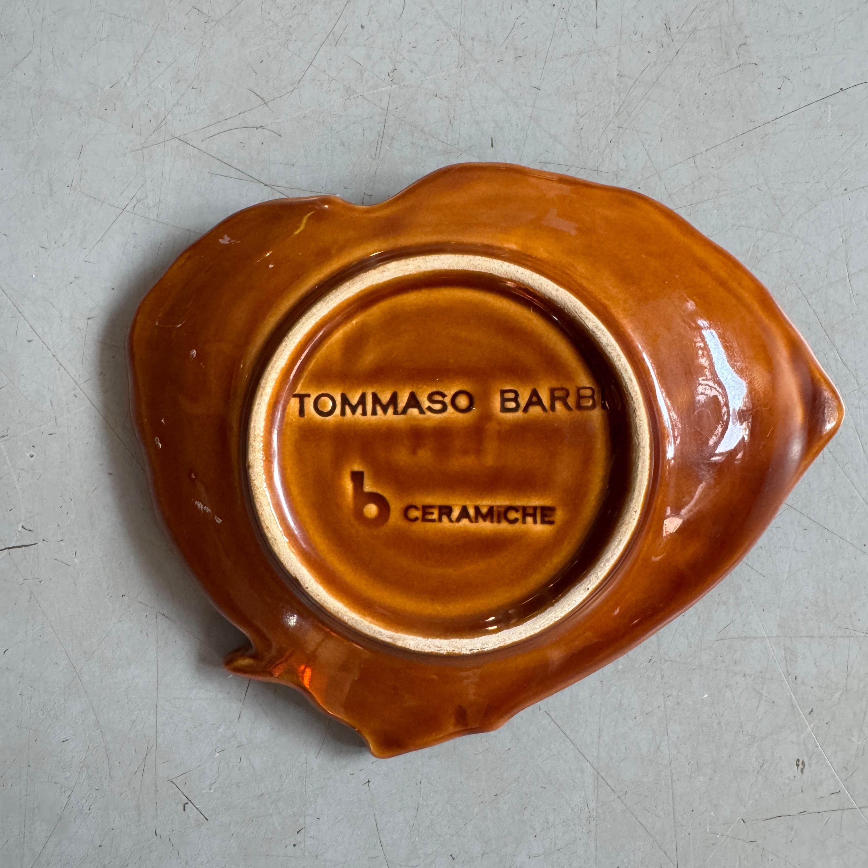 butterfly asthtray by Tommaso Barbi for b ceramiche mediados del siglo XX en venta