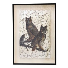 Butterfly Box Great Horned Owl Print