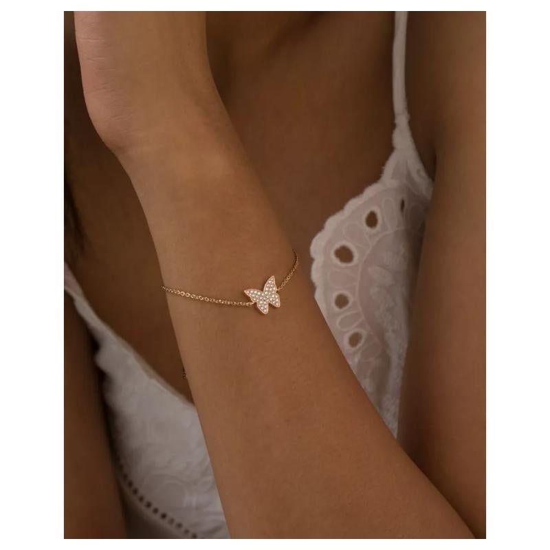 Butterfly Bracelet 14k Solid Gold Genuine Diamond
Light weight can be worn everyday

Additional information:
Condition: New without tags: A brand-new, unused, and unworn item (including handmade items) that is not in original packaging or may be