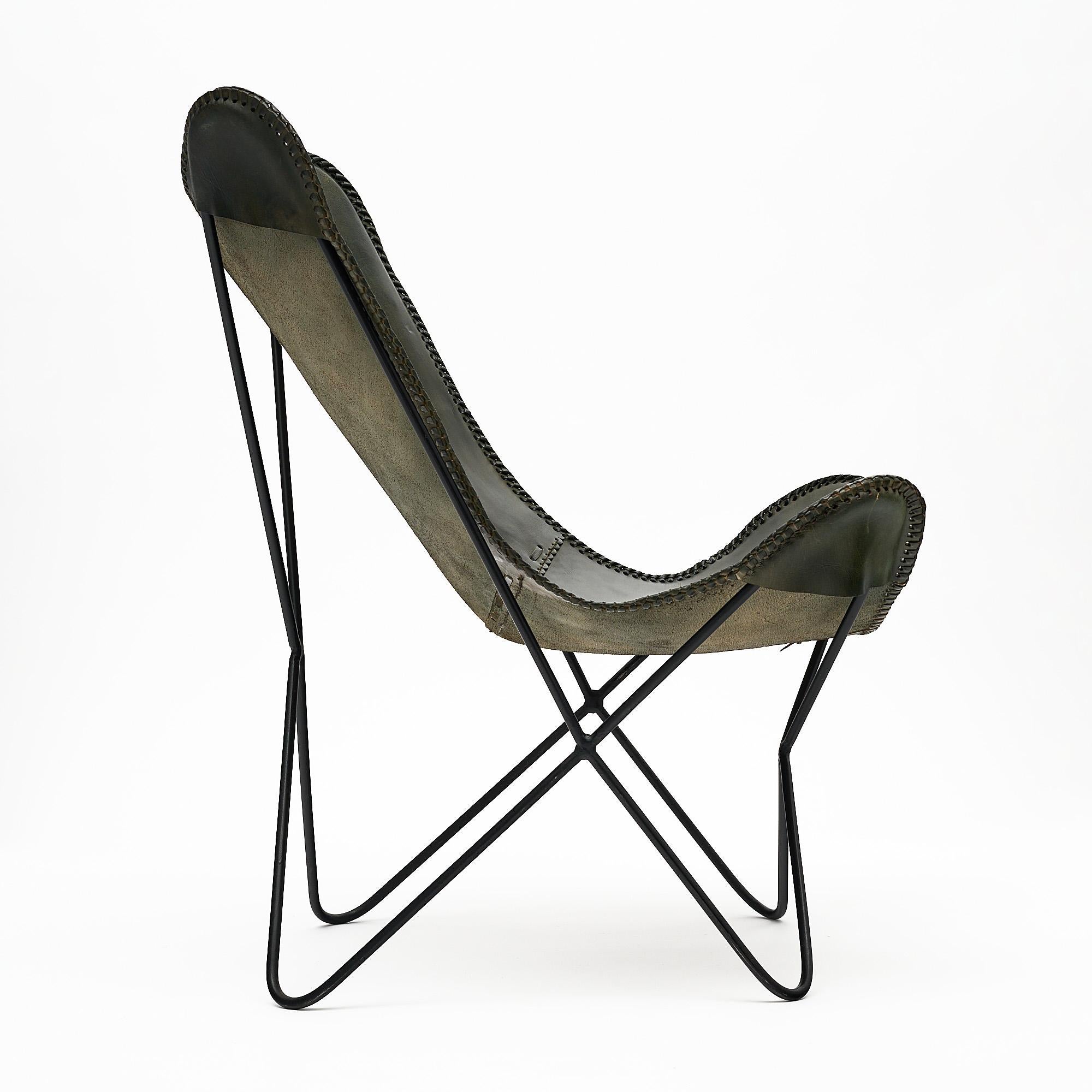 Leather Butterfly Chair by Jorge Ferrari Hardoy for Knoll
