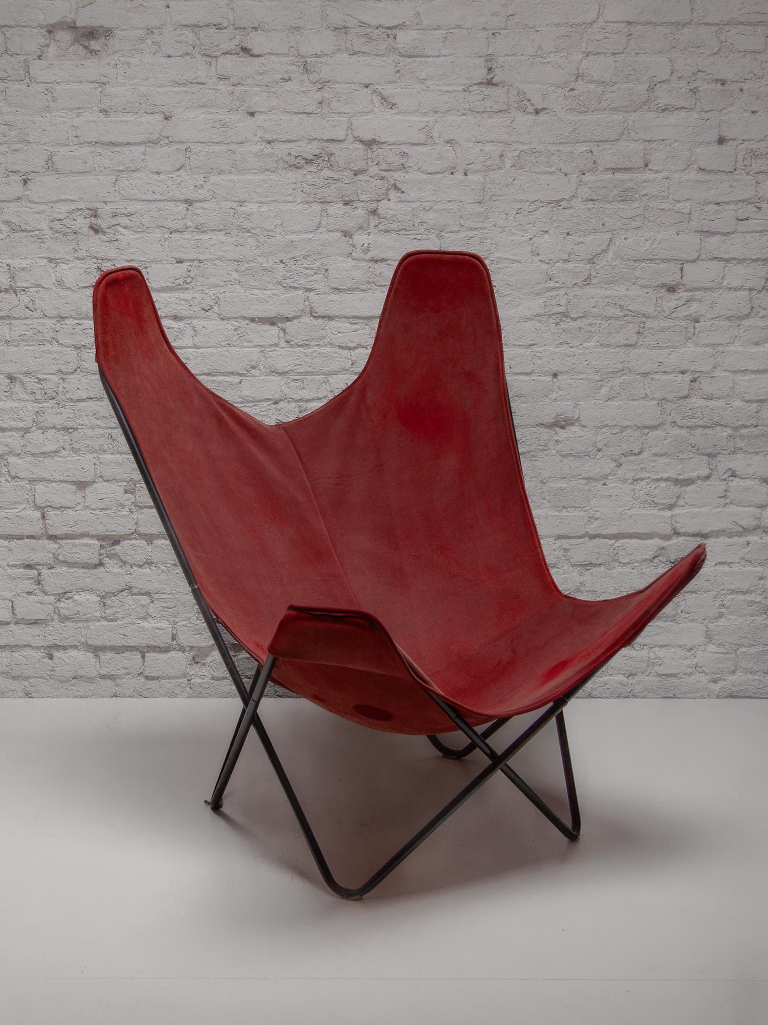 Stuhl „Schmetterling“ entworfen von Jorge Hardoy-Ferrari für Knoll, 1960er Jahre (Moderne der Mitte des Jahrhunderts) im Angebot
