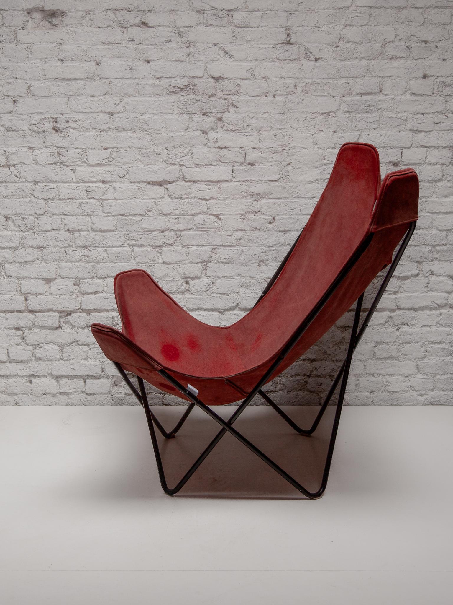 Stuhl „Schmetterling“ entworfen von Jorge Hardoy-Ferrari für Knoll, 1960er Jahre im Zustand „Gut“ im Angebot in Antwerp, BE