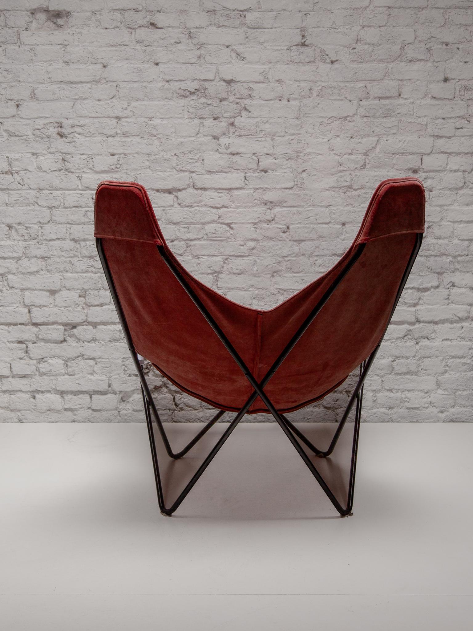 Stuhl „Schmetterling“ entworfen von Jorge Hardoy-Ferrari für Knoll, 1960er Jahre (Metall) im Angebot