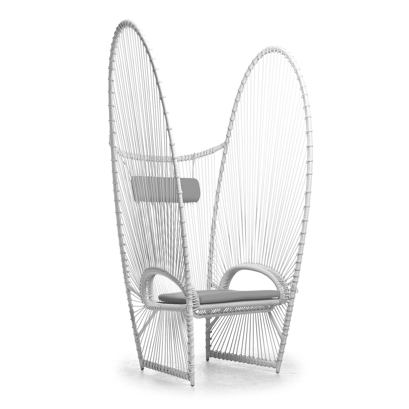 Chaise Butterfly avec cadre en aluminium et avec
polyéthylène. Utilisation intérieure et extérieure. Avec siège et
coussins de dos inclus. Délai de production si 
sur le stock 2-3 semaines, si pas sur le stock 15-16 semaines.
 