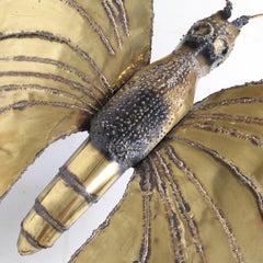 “Butterfly” coffee table in gilded and patinated brass circa 1970
