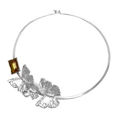 Collar Mariposa en Citrino
