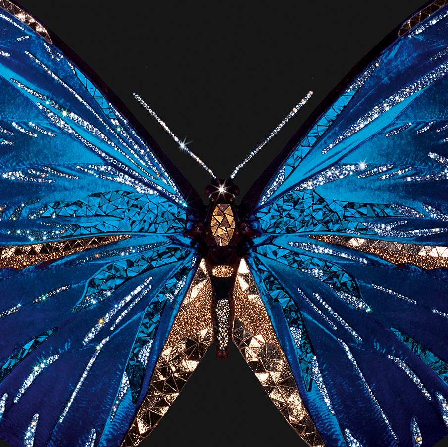Decoración de pared con cristales de mariposa Italiano en venta