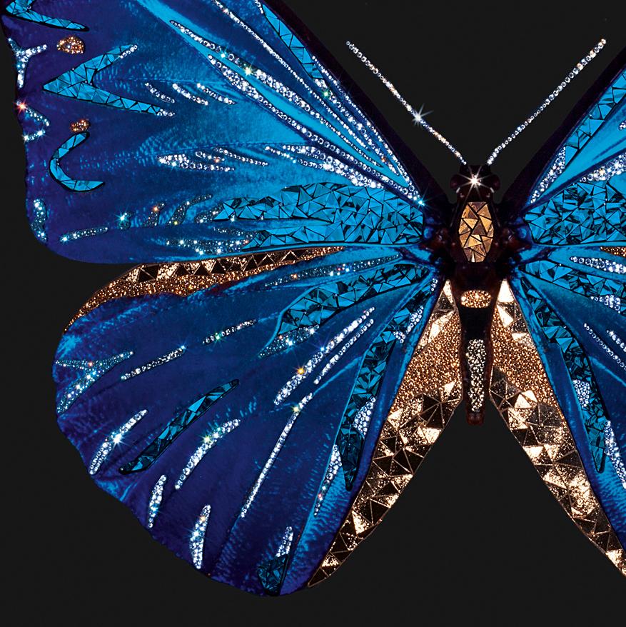 Decoración de pared con cristales de mariposa Tallado en venta