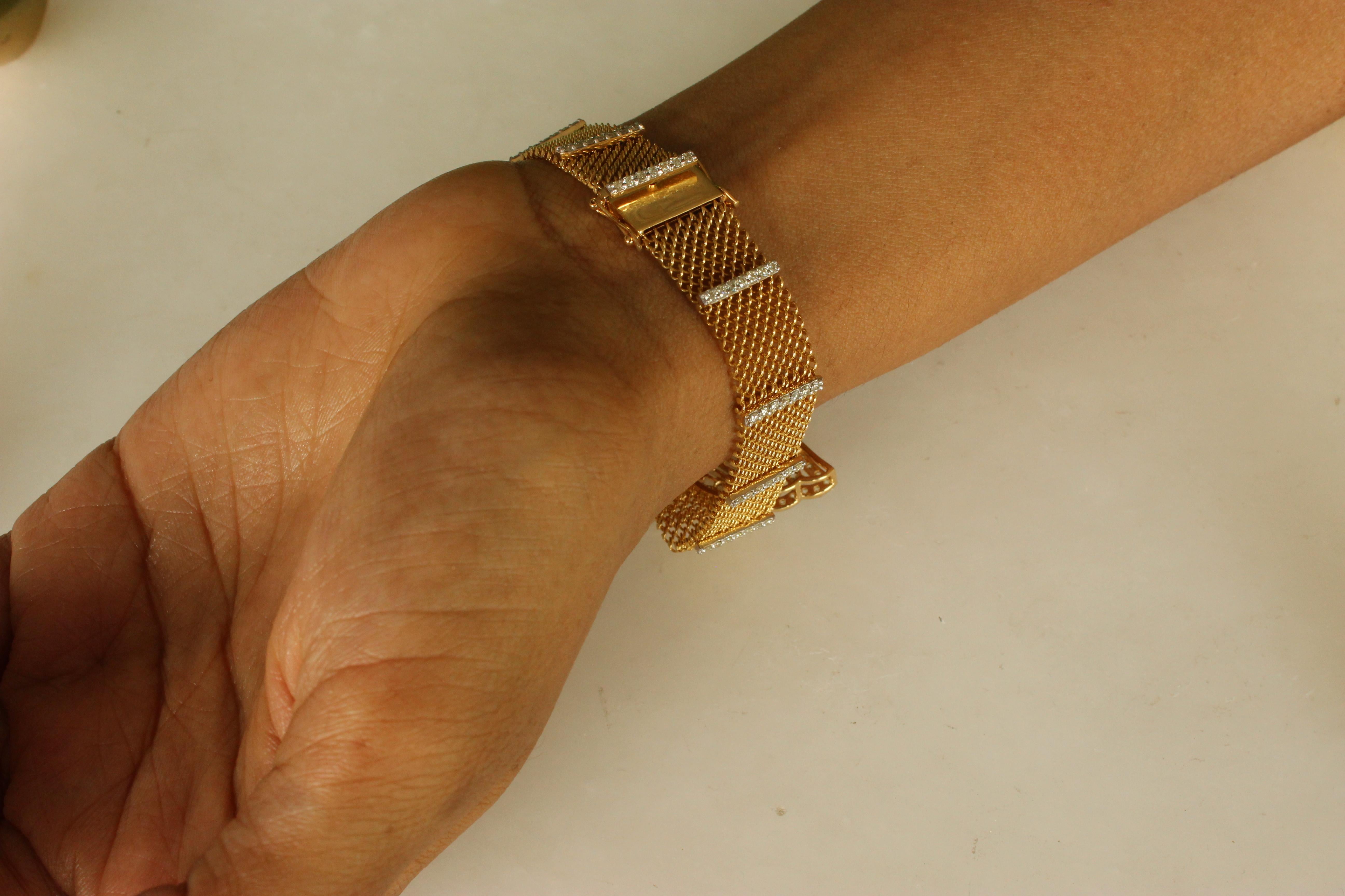 Armband aus 18 Karat massivem Gold mit Marquise- und Baguette-Diamant im Schmetterlingsdesign im Angebot 5