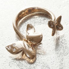 Butterfly Designer Ring fly Butterfly fly TW VVS-VS partially movable 27x13x12mm