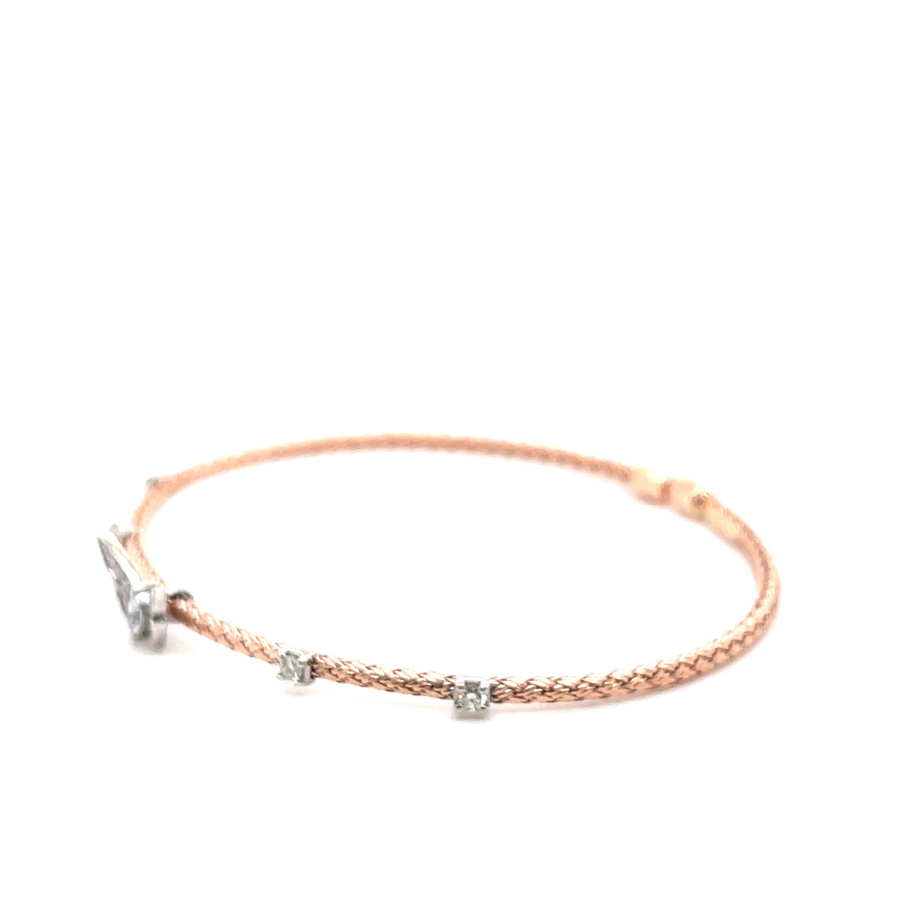 Marquise and round Diamonds 0.28 cts total weight
14K rose gold 
comes in white and yellow gold too
Perfect for stacking