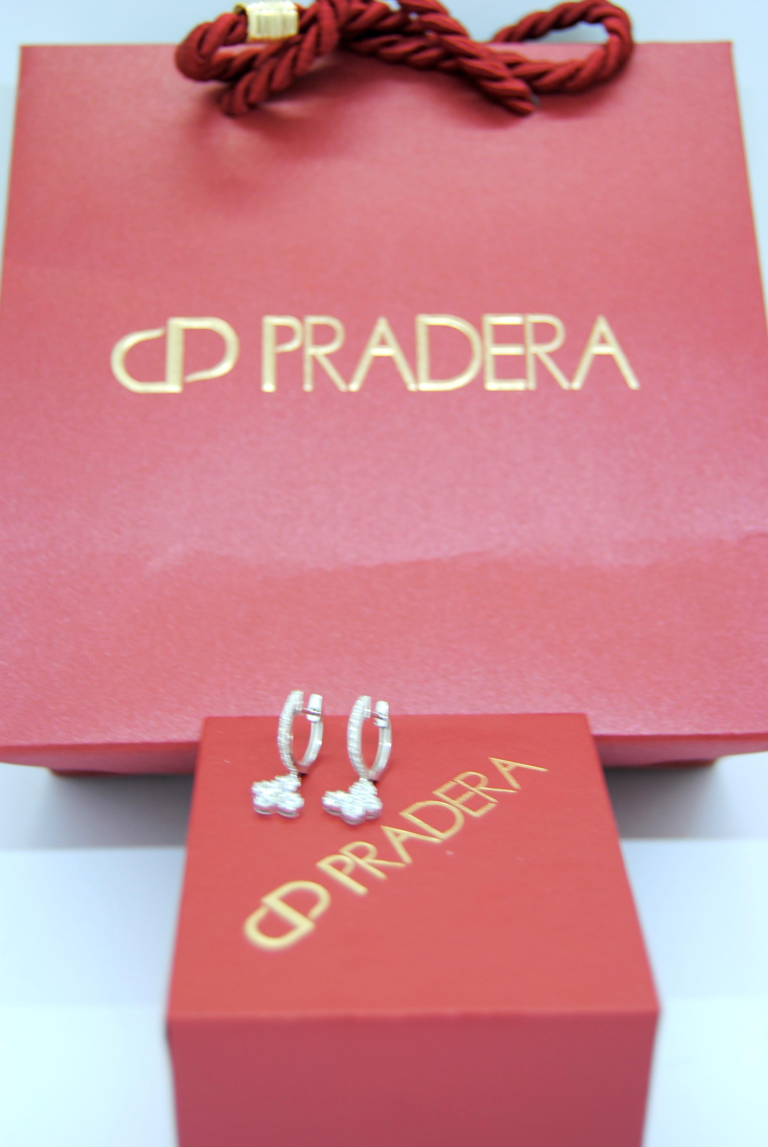Butterfly Diamond Dangle Earrings in 18 Karat White Gold For Sale 2