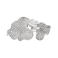 Sunita Nahata Schmetterlings-Diamantring aus 14 Karat Weißgold.