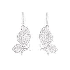 Butterfly Diamond White Gold 18K Earrings