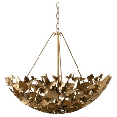 Lampada per piatti Butterfly in oro invecchiato