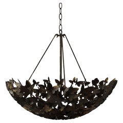 Butterfly Dish Light in Gold Rubbed Black