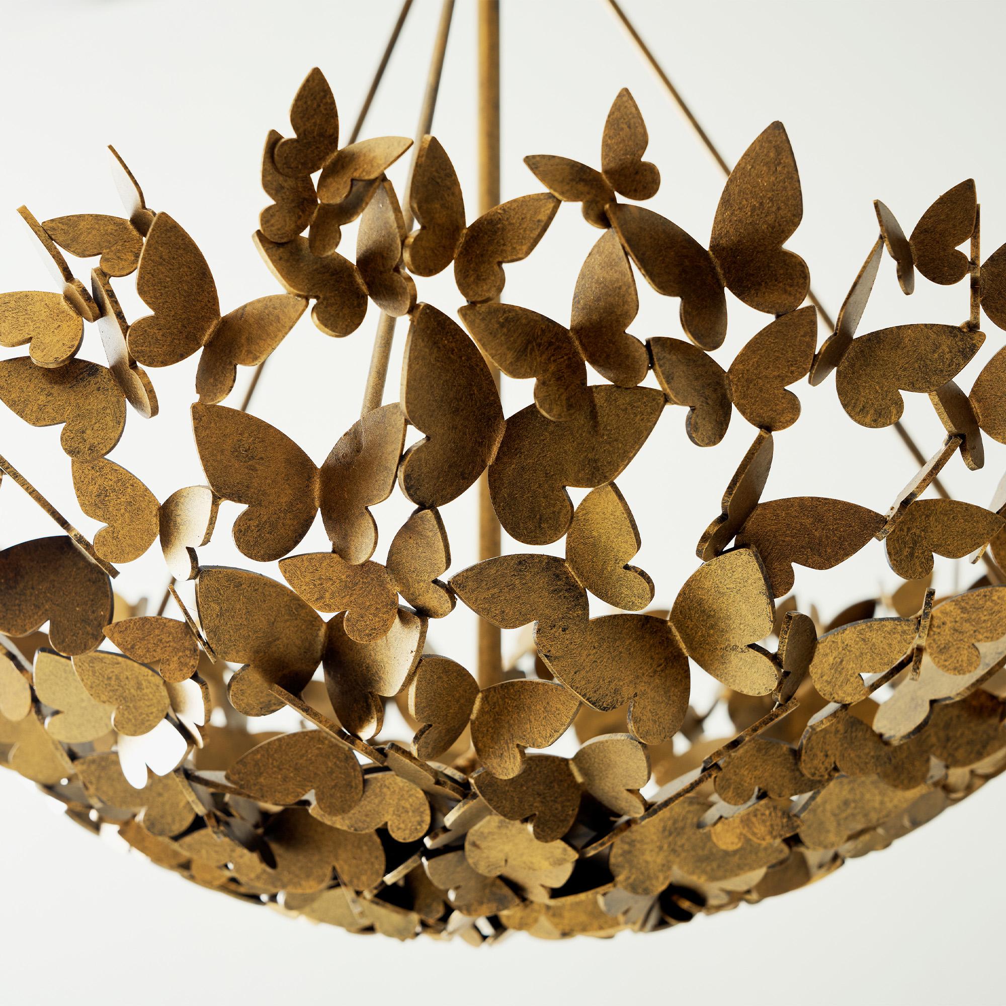 Butterfly Dish Light in Tobacco In New Condition For Sale In Dallas, TX