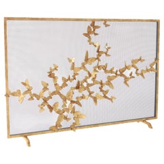 Butterfly Fire Screen in Brilliant Gold