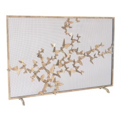 Butterfly Fire Screen in Pure Gold