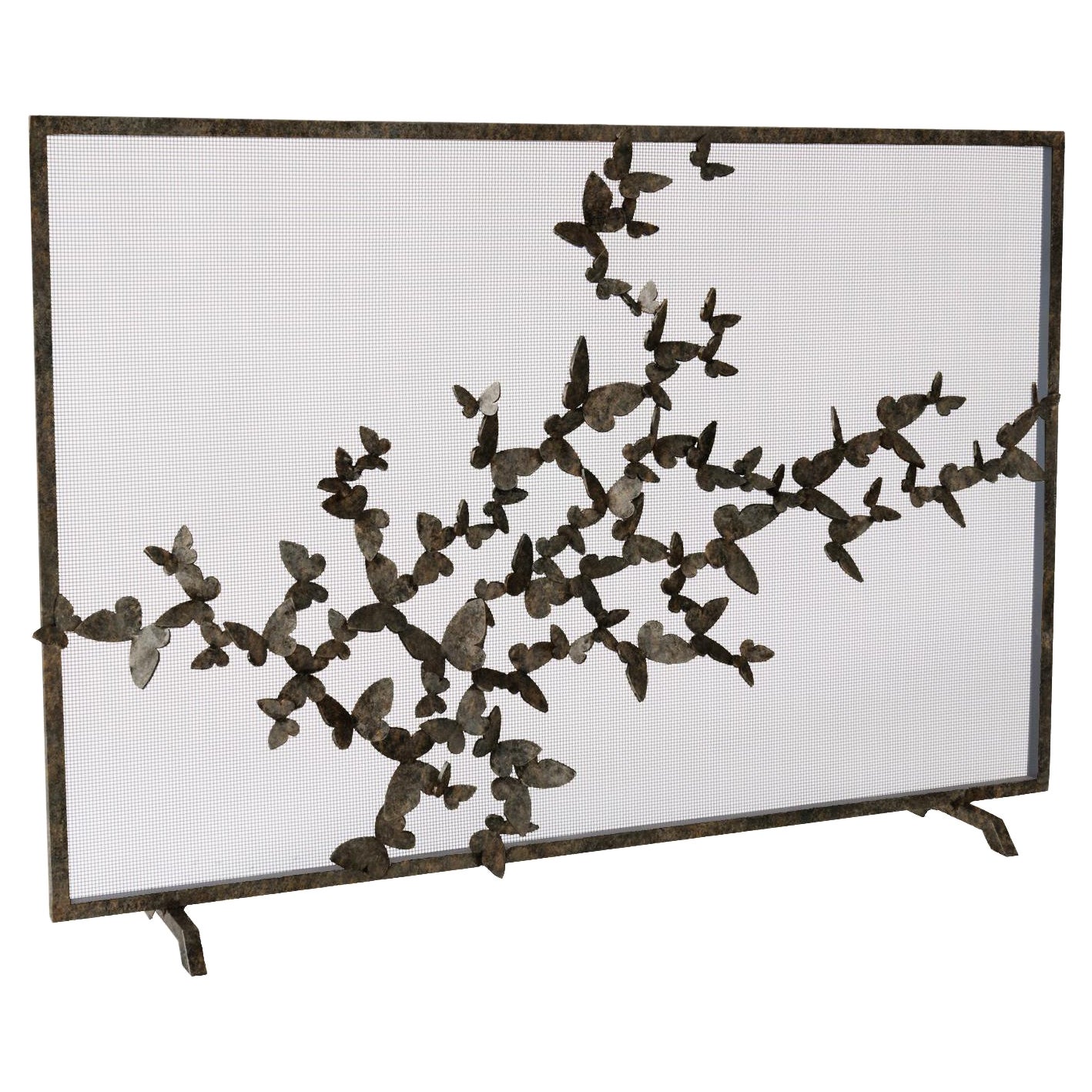 Butterfly Fire Screen in Warm Black
