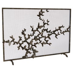 Butterfly Fire Screen in Warm Black