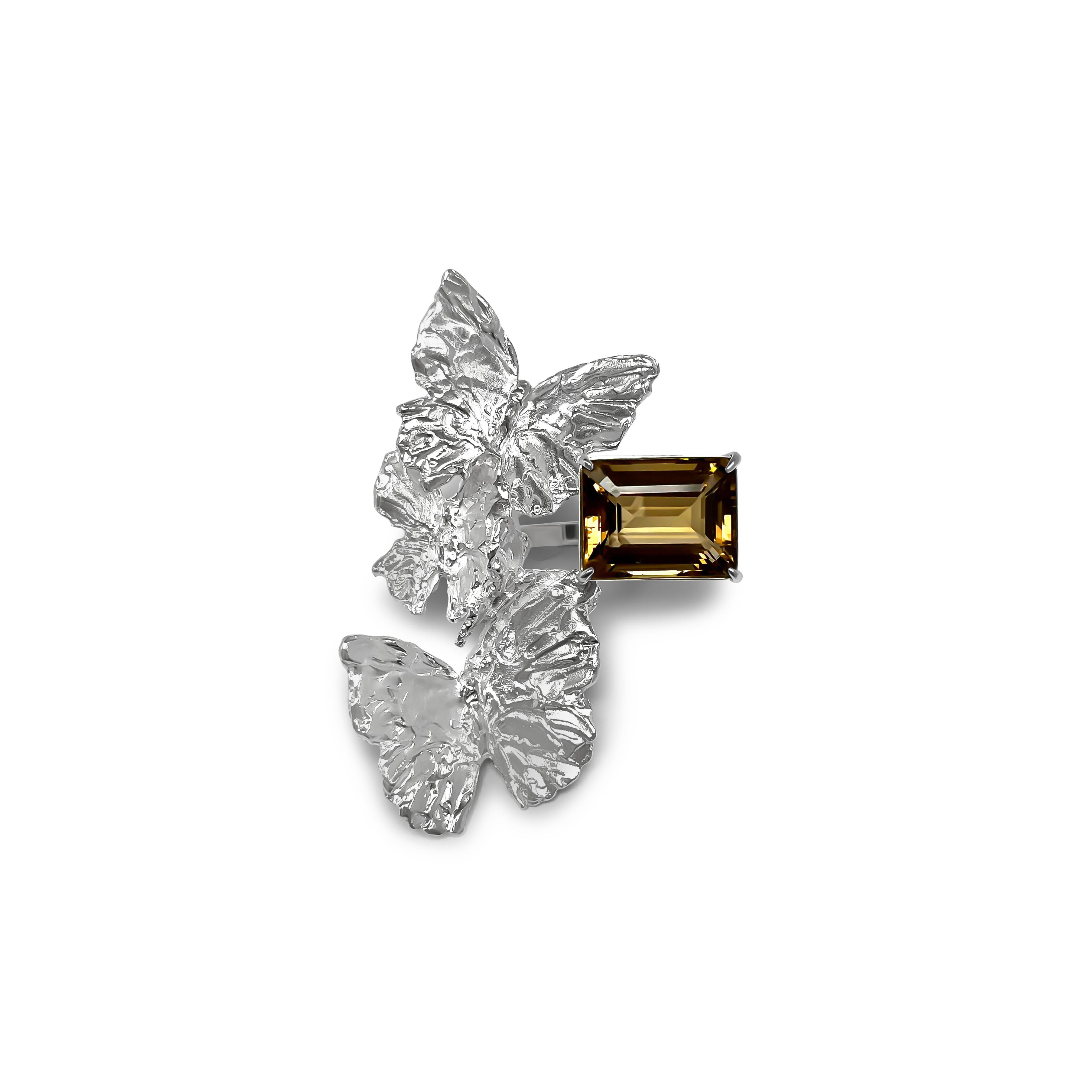 For Sale:  Butterfly Floating Ring in Citrine 2