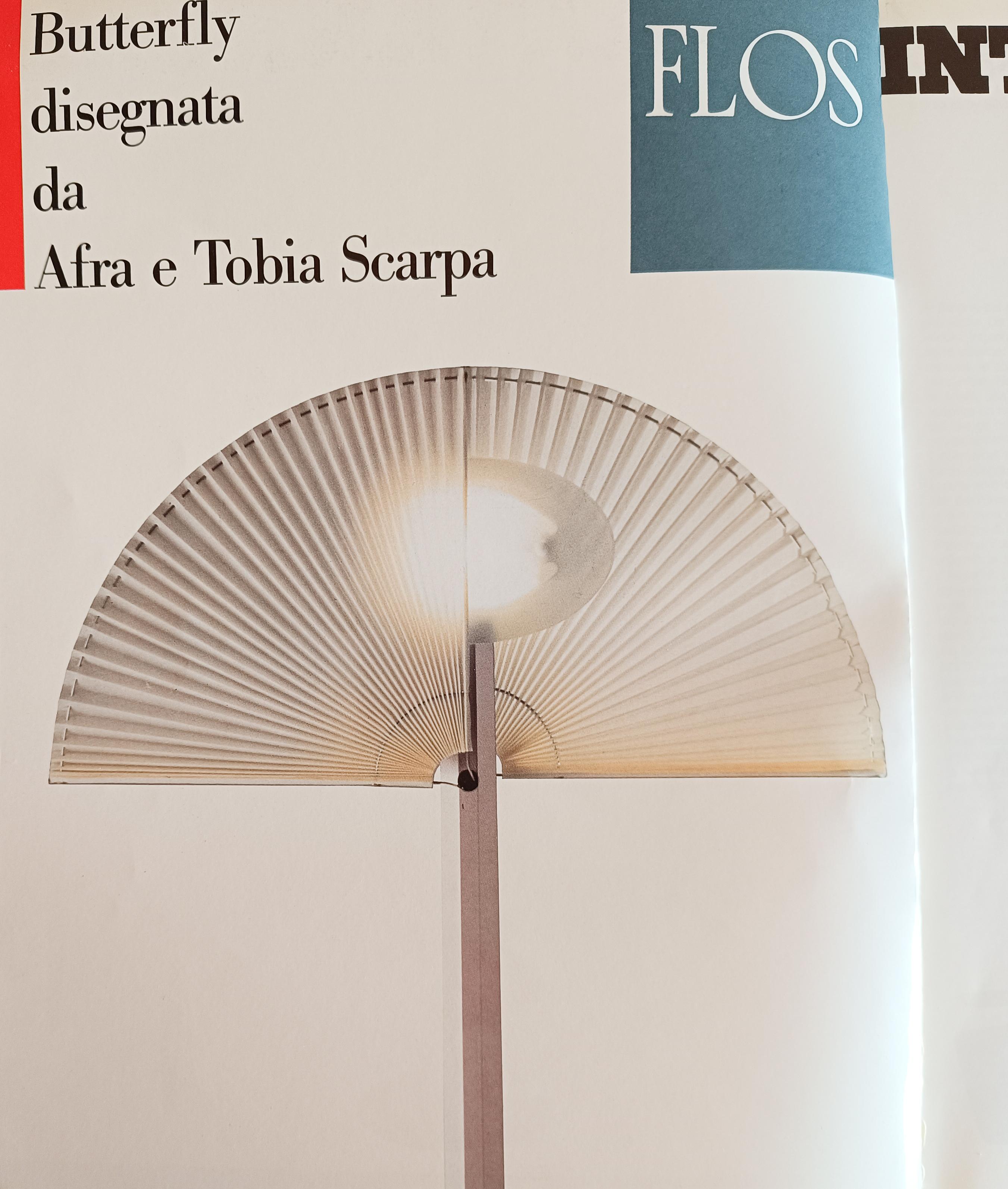 Butterfly Floor Lamp Designed by Afra e Tobia Scarpa for Flos, Italy, 1980s For Sale 5