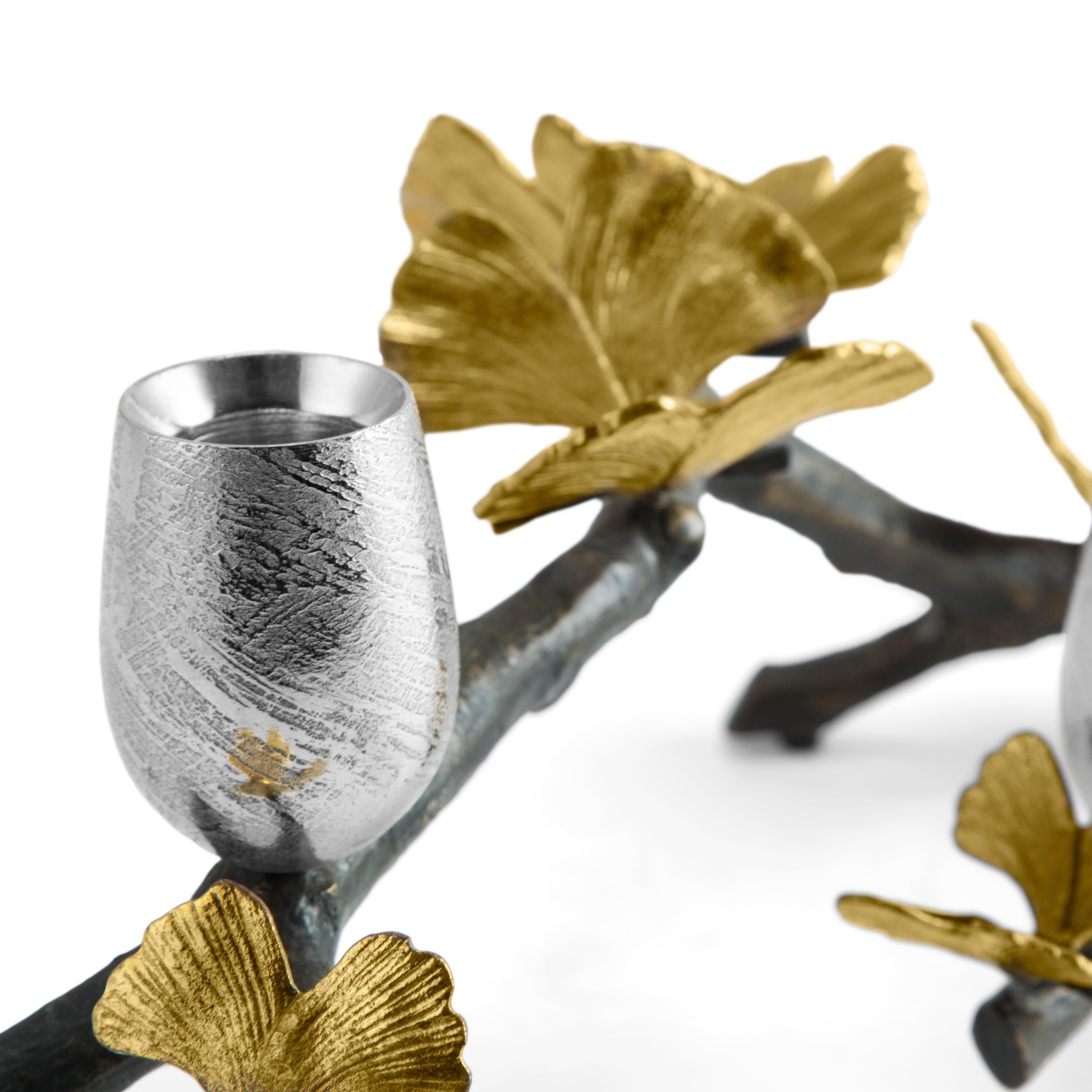Candelieri Butterfly Ginkgo, modello lungo - realizzati in ottone naturale e ossidato nichelato di alta qualità.

Ti presentiamo lo squisito portacandele Butterfly Ginkgo, modello lungo, realizzato in ottone ossidato e nichelato, che ricorda le