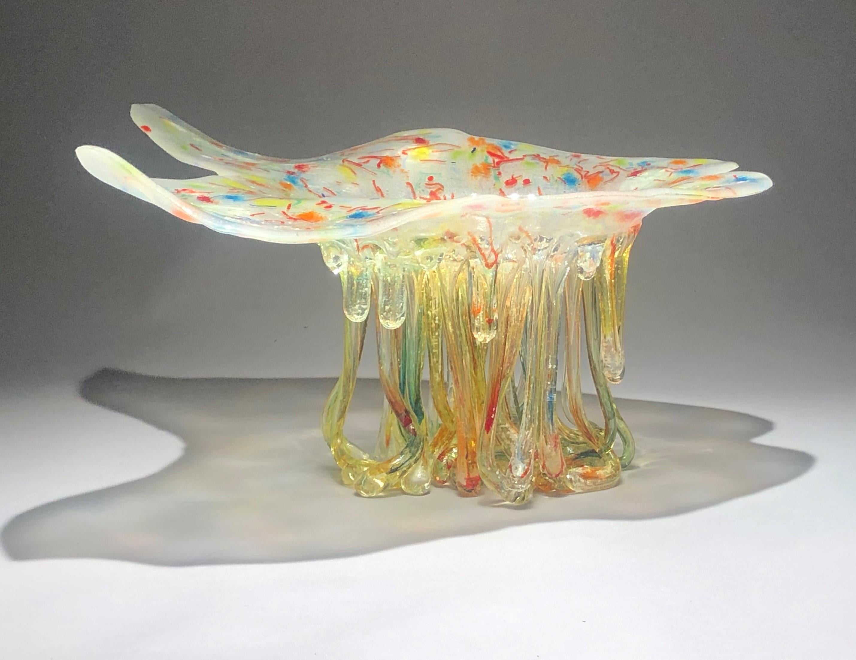 Modern Butterfly Jellyfish, Murano Glass, Handmade in Italy, Contemporary Design, 2020 For Sale