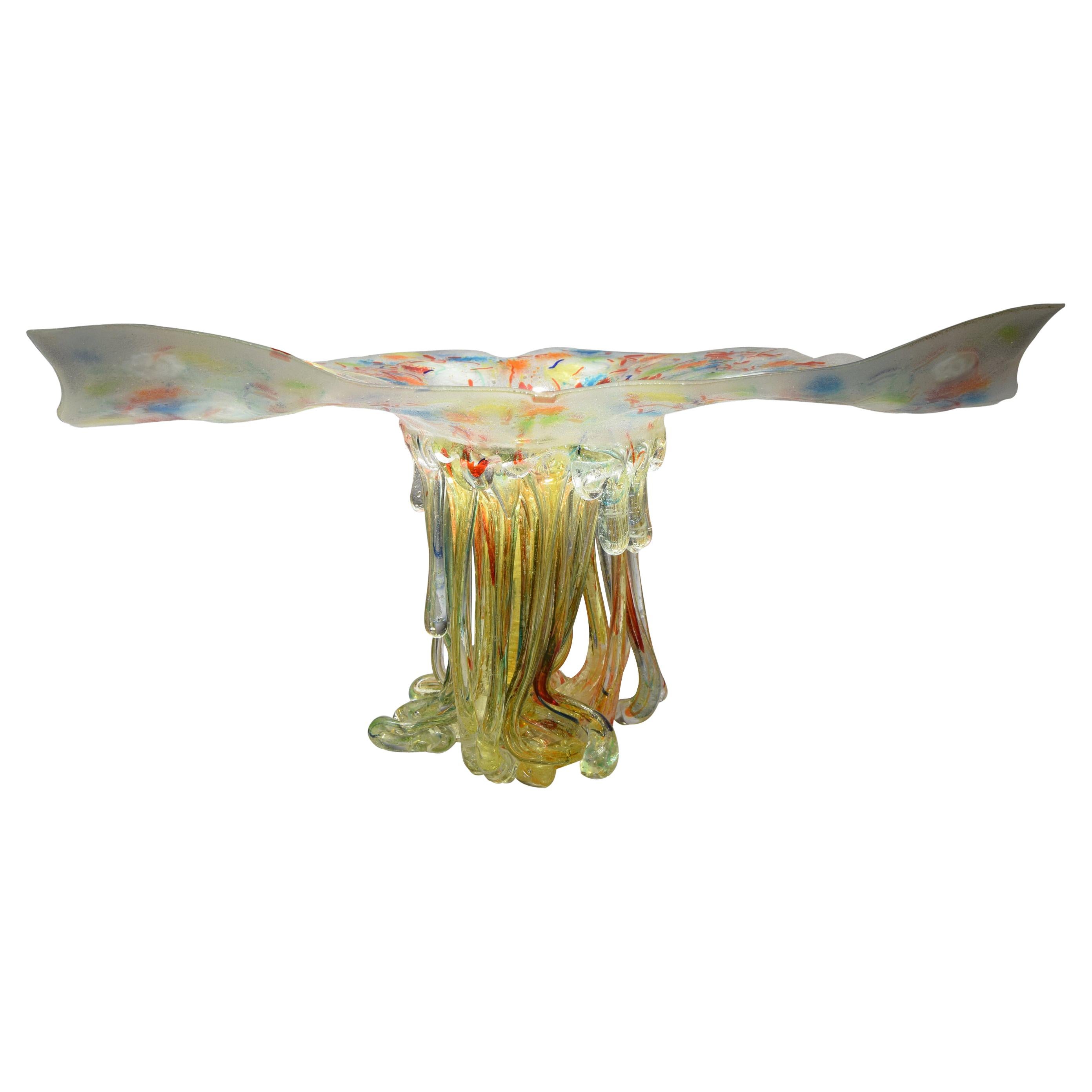 Moulin à gelée papillon, verre de Murano, fabriqué à la main en Italie, design contemporain, 2020