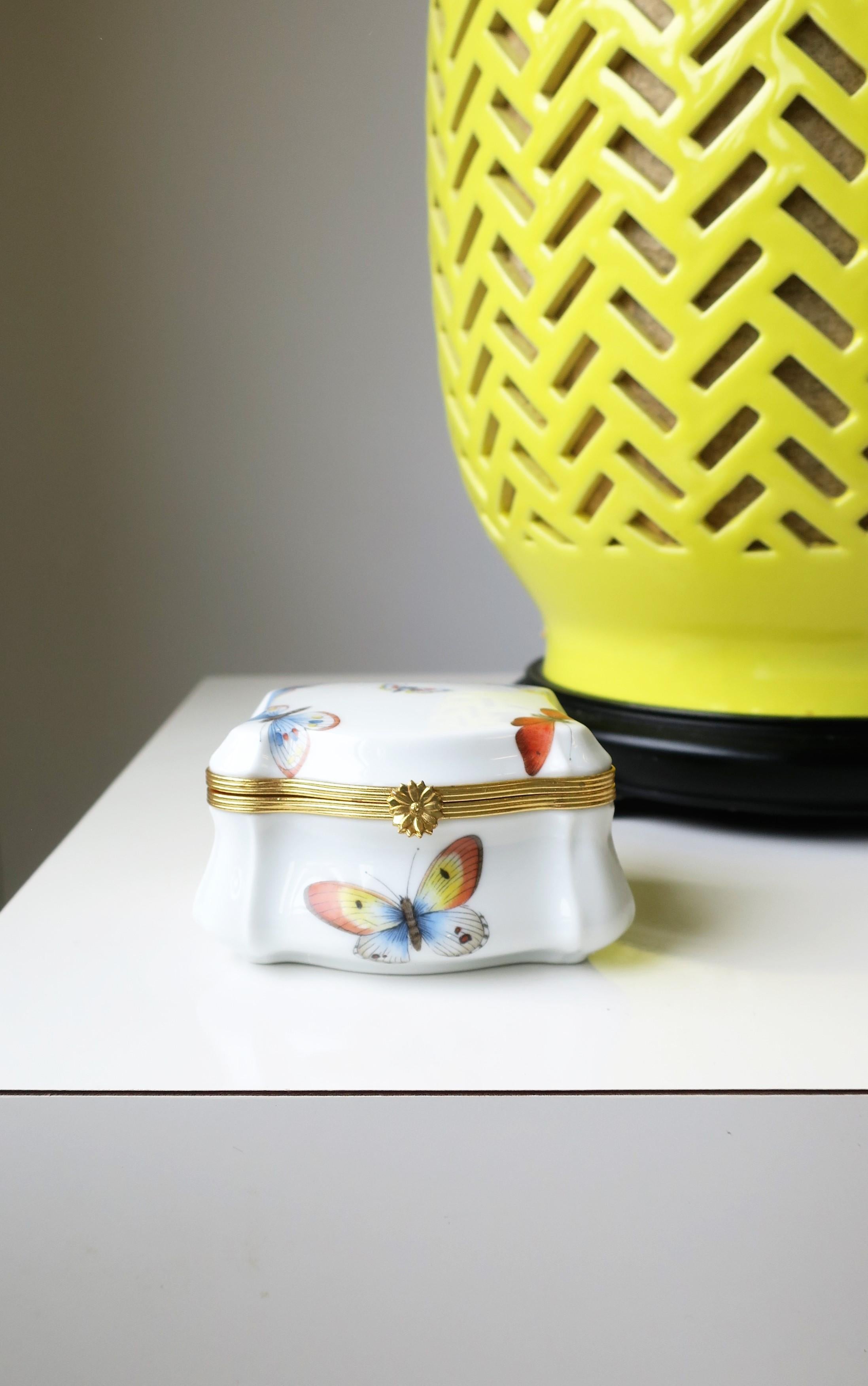 Butterfly Jewelry Box French Porcelain 8