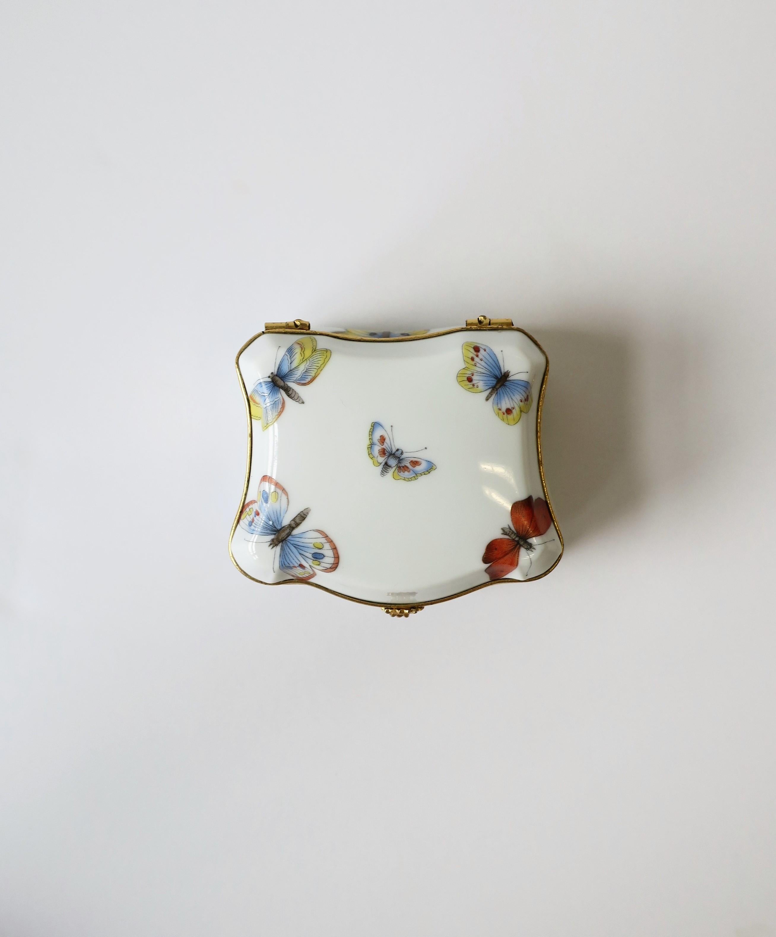 Butterfly Jewelry Box French Porcelain 11