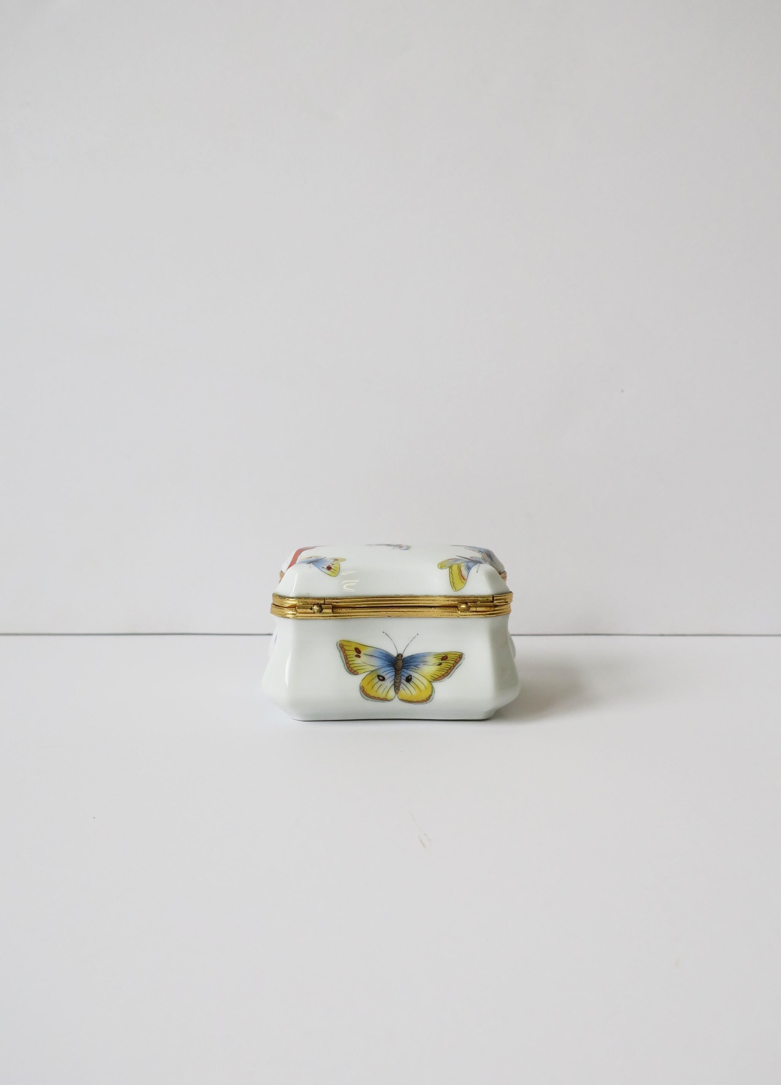 Butterfly Jewelry Box French Porcelain 12