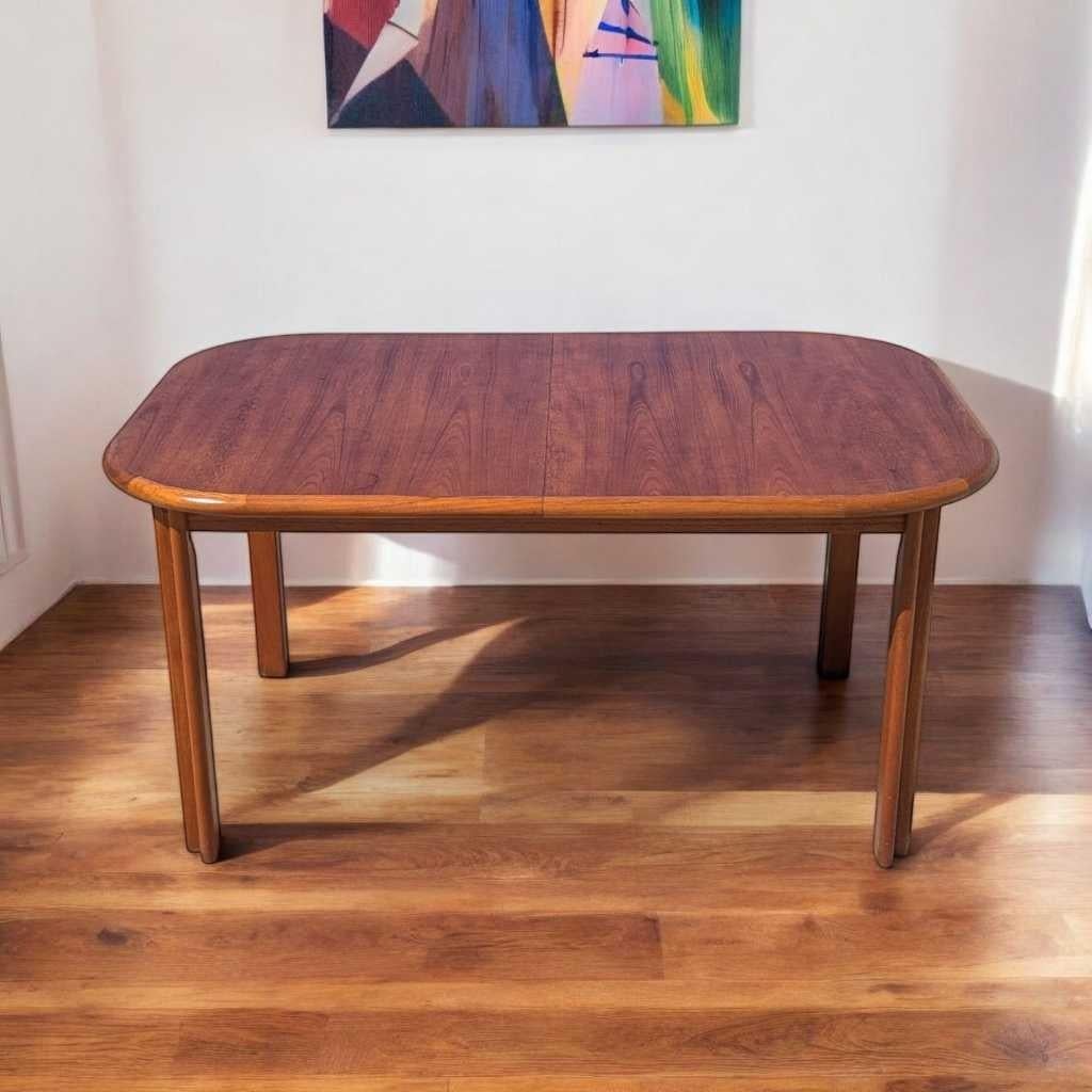 Table de salle à manger à feuilles de papillon, danoise, teck, finition chaude, Danemark, c.C. 1960 en vente 4