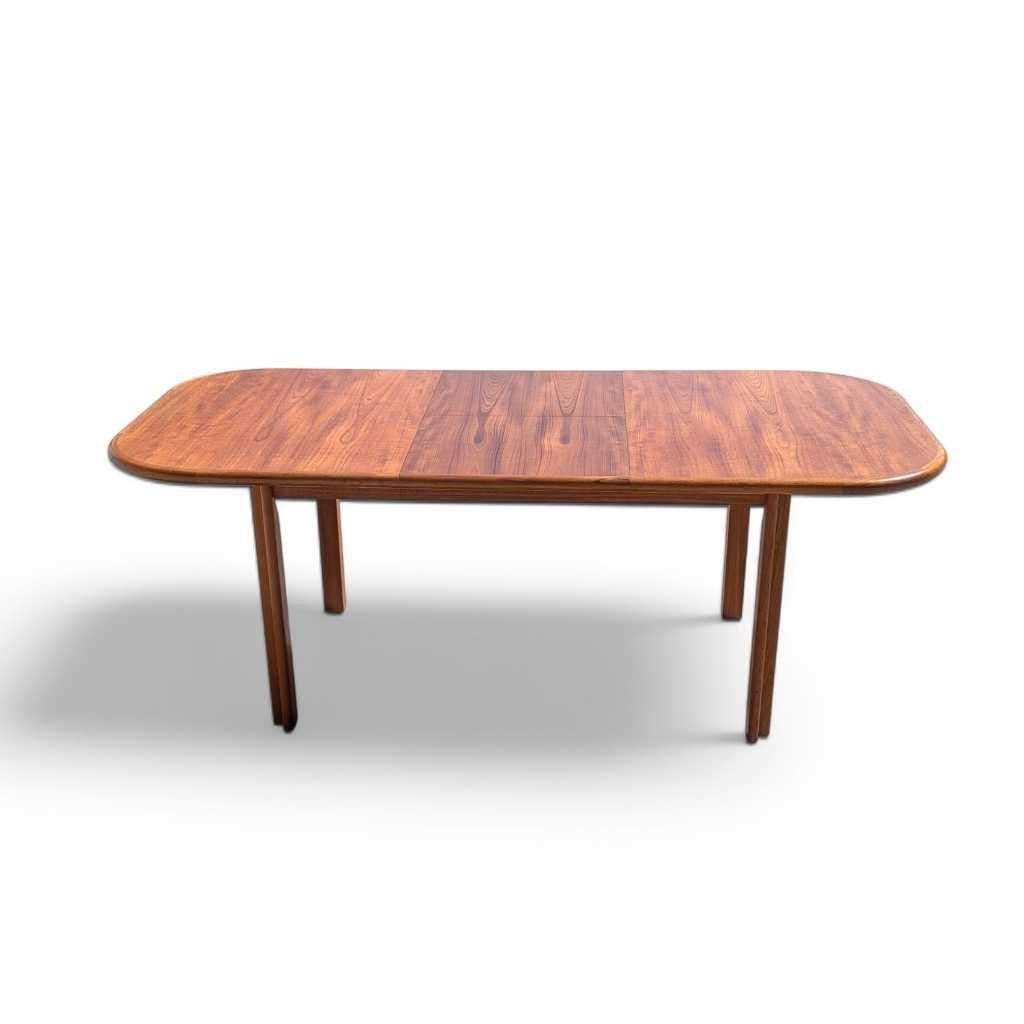 Table de salle à manger à feuilles de papillon, danoise, teck, finition chaude, Danemark, c.C. 1960 Bon état - En vente à Rancho Cucamonga, CA