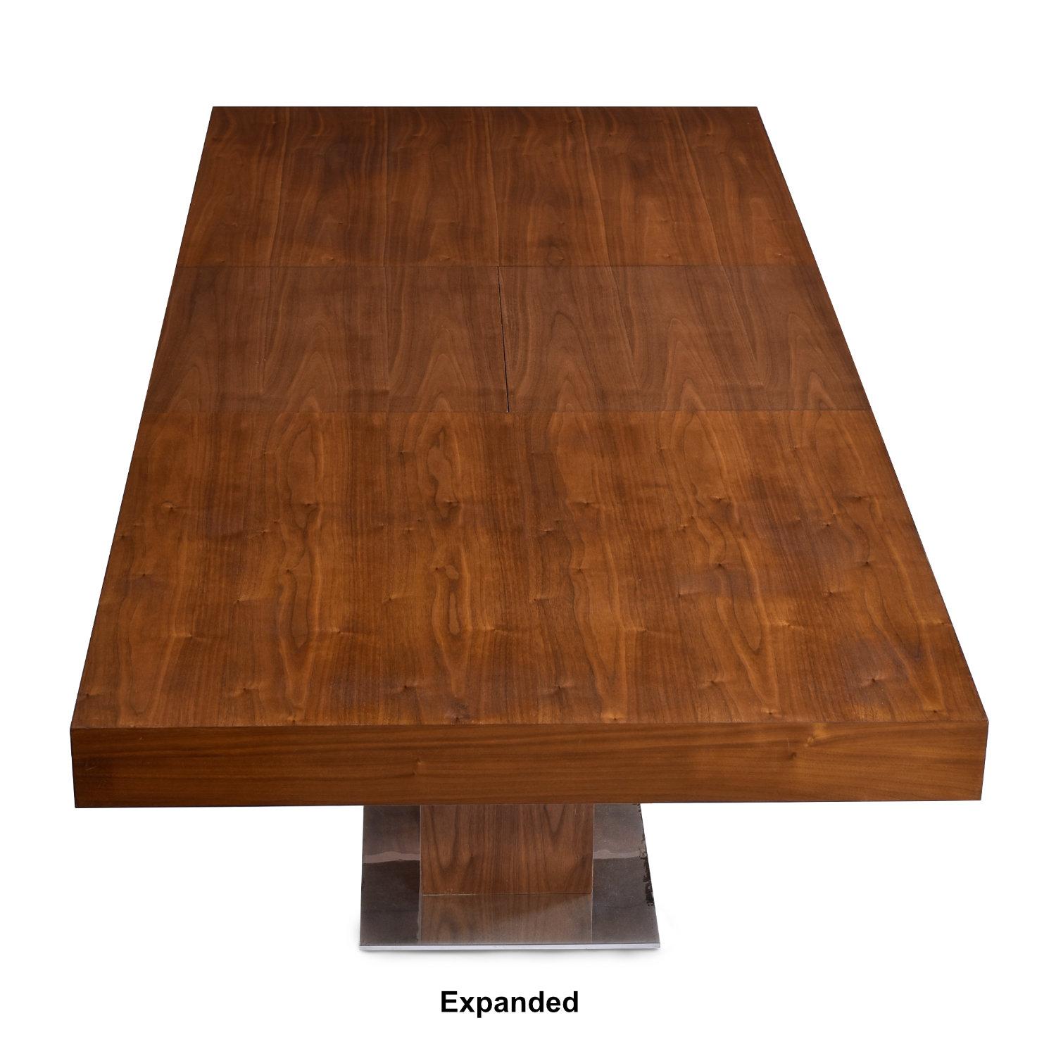 Fin du 20e siècle Table de salle à manger ou de conférence moderne à piédestal extensible en forme de feuille de papillon en vente