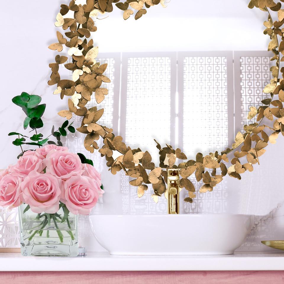 XXIe siècle et contemporain Miroir papillon en or brillant en vente