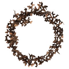 Butterfly Mirror in Tobacco