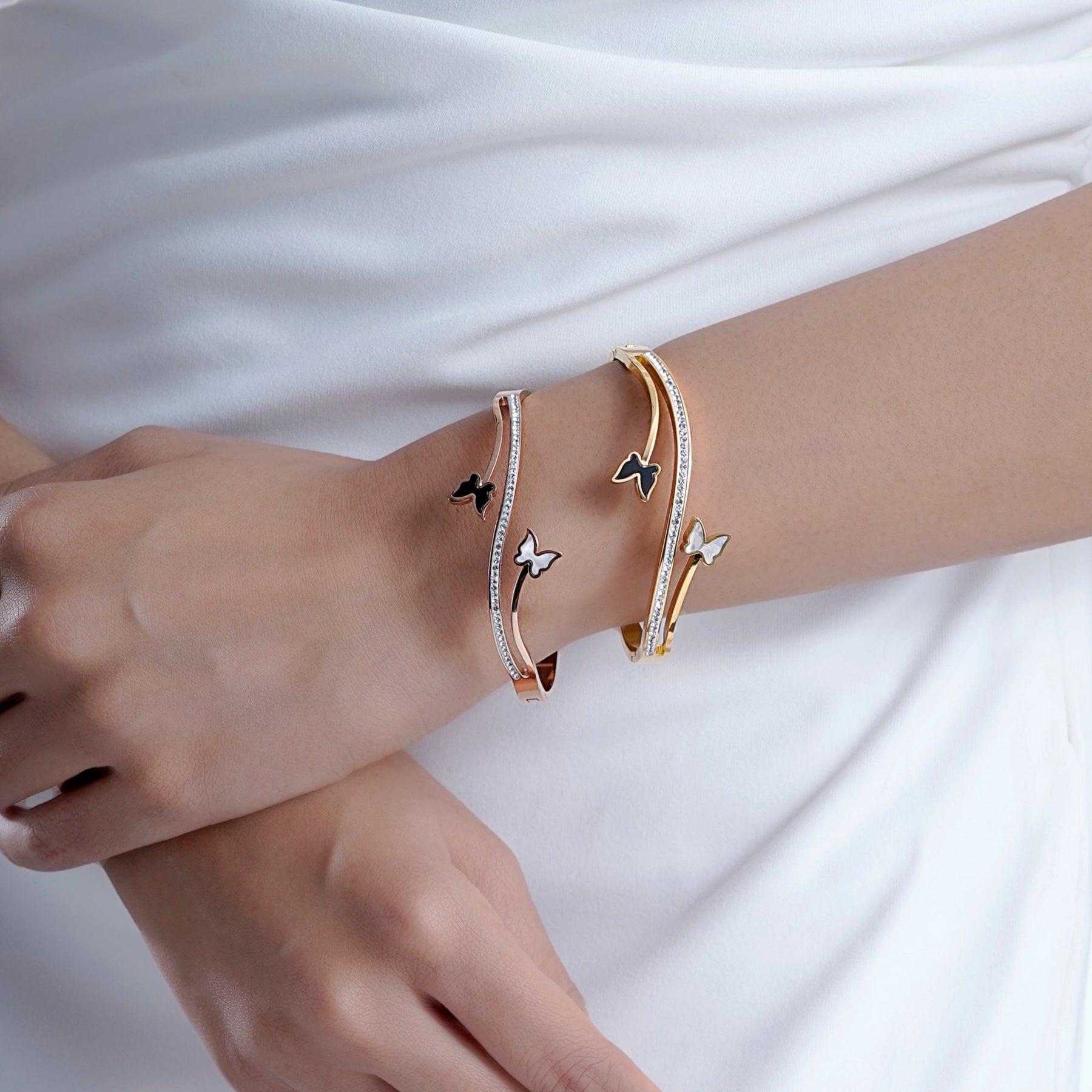 Butterfly Moissanite woman's bracelets 925 Silver woman's lbracelets For Sale 6