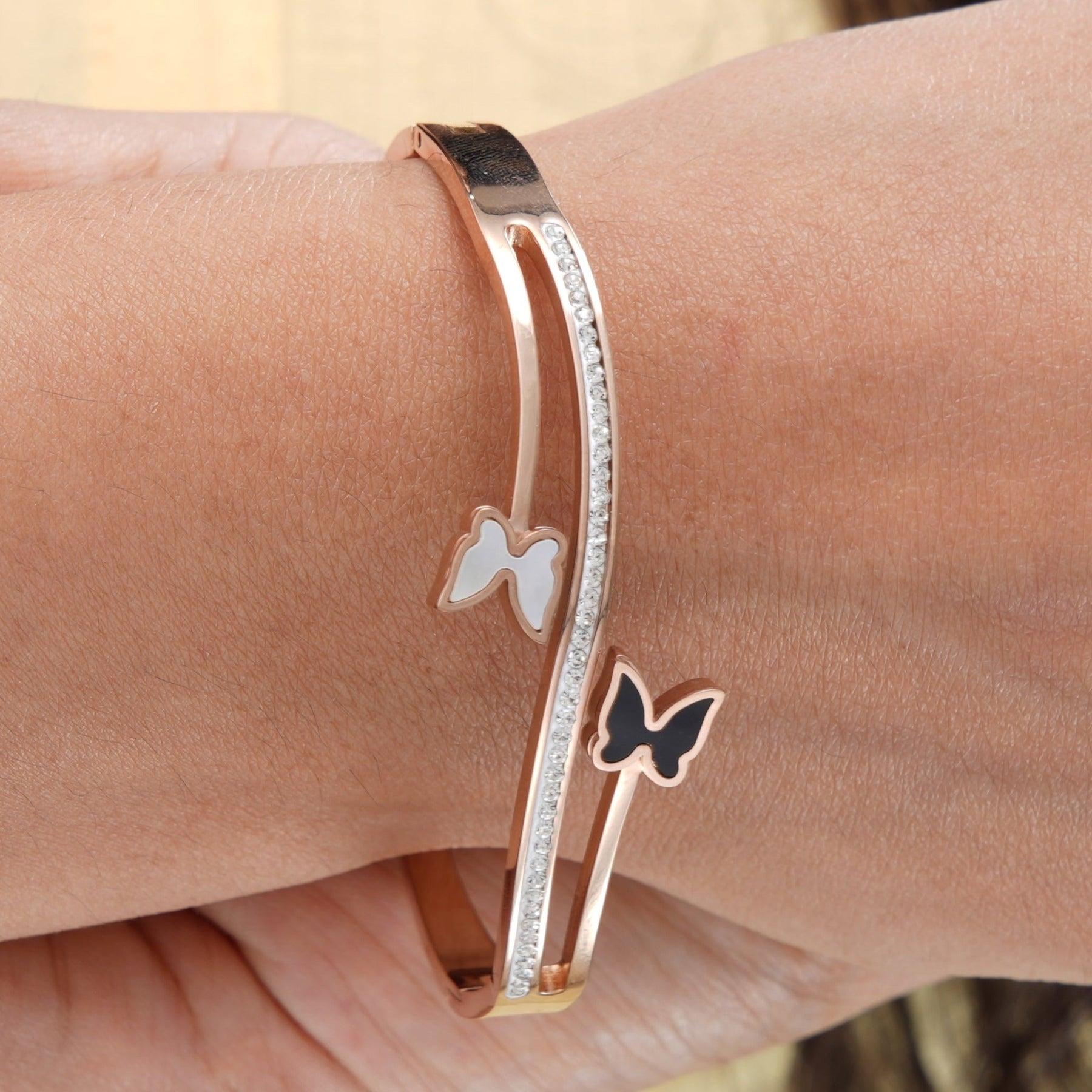Butterfly Moissanite woman's bracelets 925 Silver woman's lbracelets For Sale 8