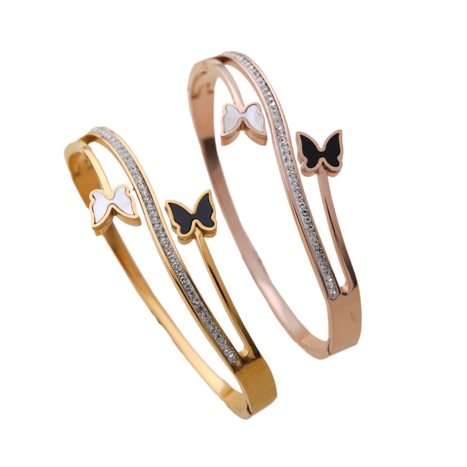 Women's or Men's Butterfly Moissanite woman's bracelets 925 Silver woman's lbracelets For Sale
