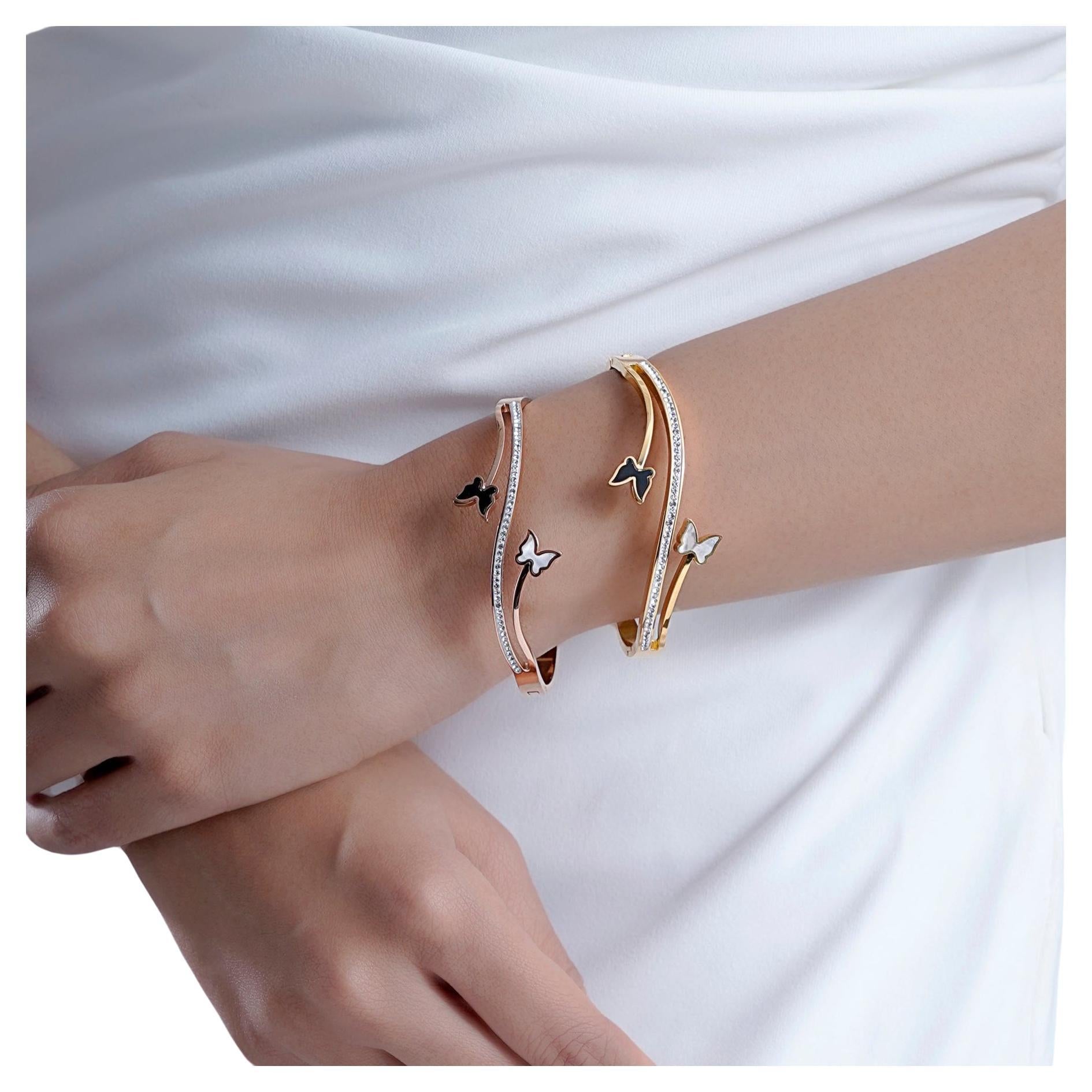 Butterfly Moissanite woman's bracelets 925 Silver woman's lbracelets
